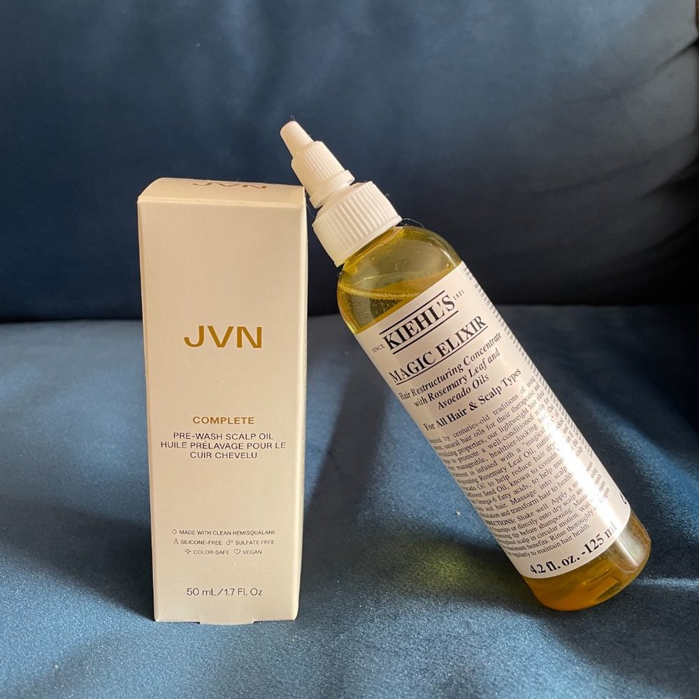 TWO treatments - Kiehls and JVN Hair and Scalp Oil, pre-shampoo, NEW